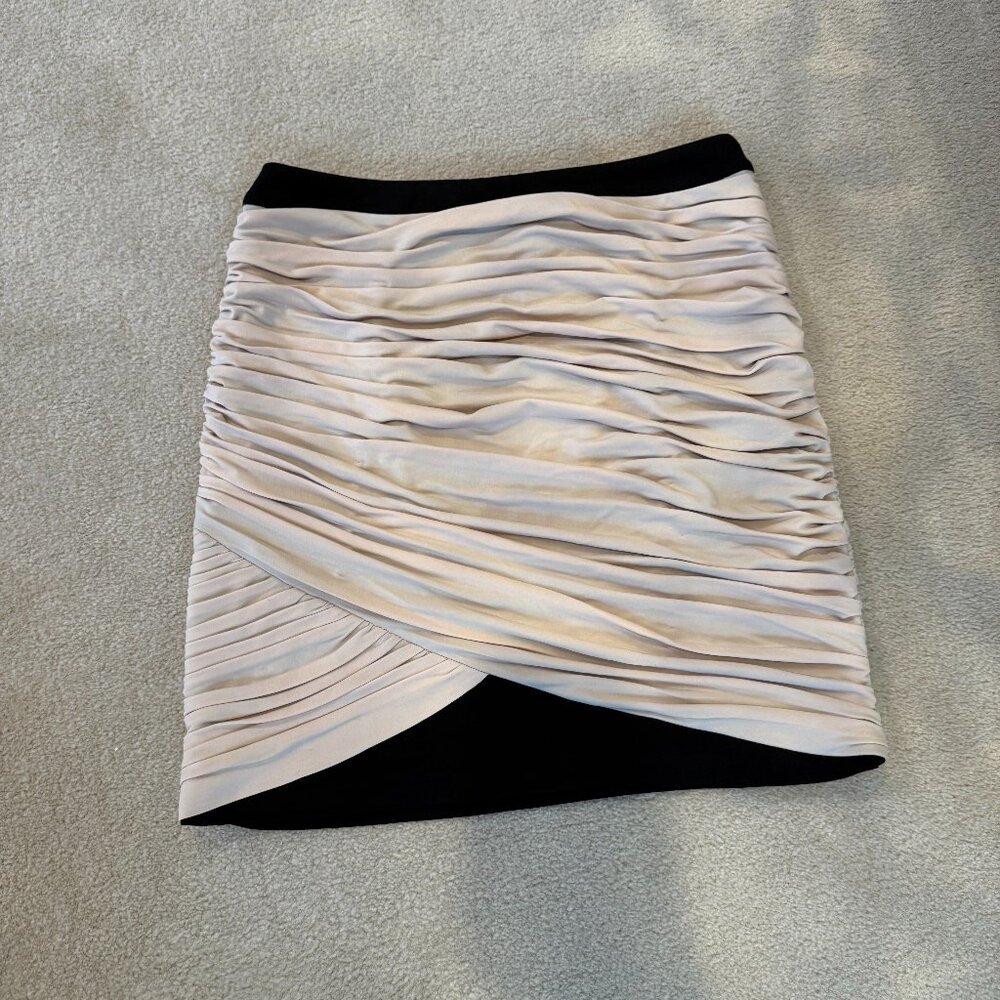 Jovani Beige Mini Skirt